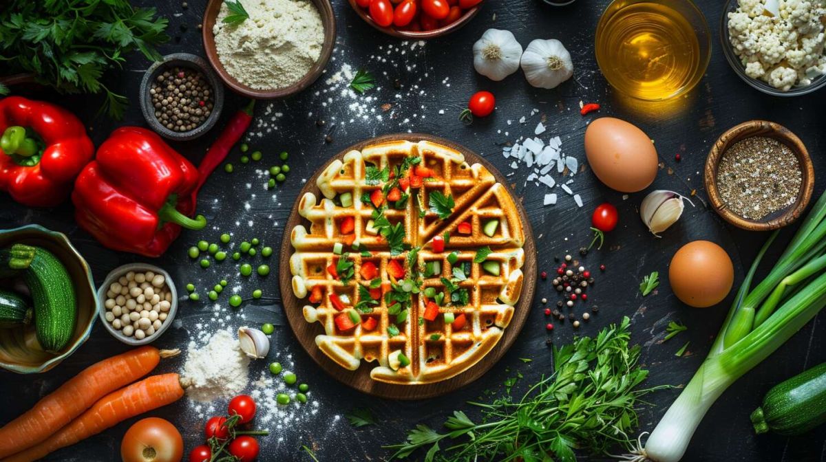 Des gaufres salées qui mettent les légumes à l'honneur