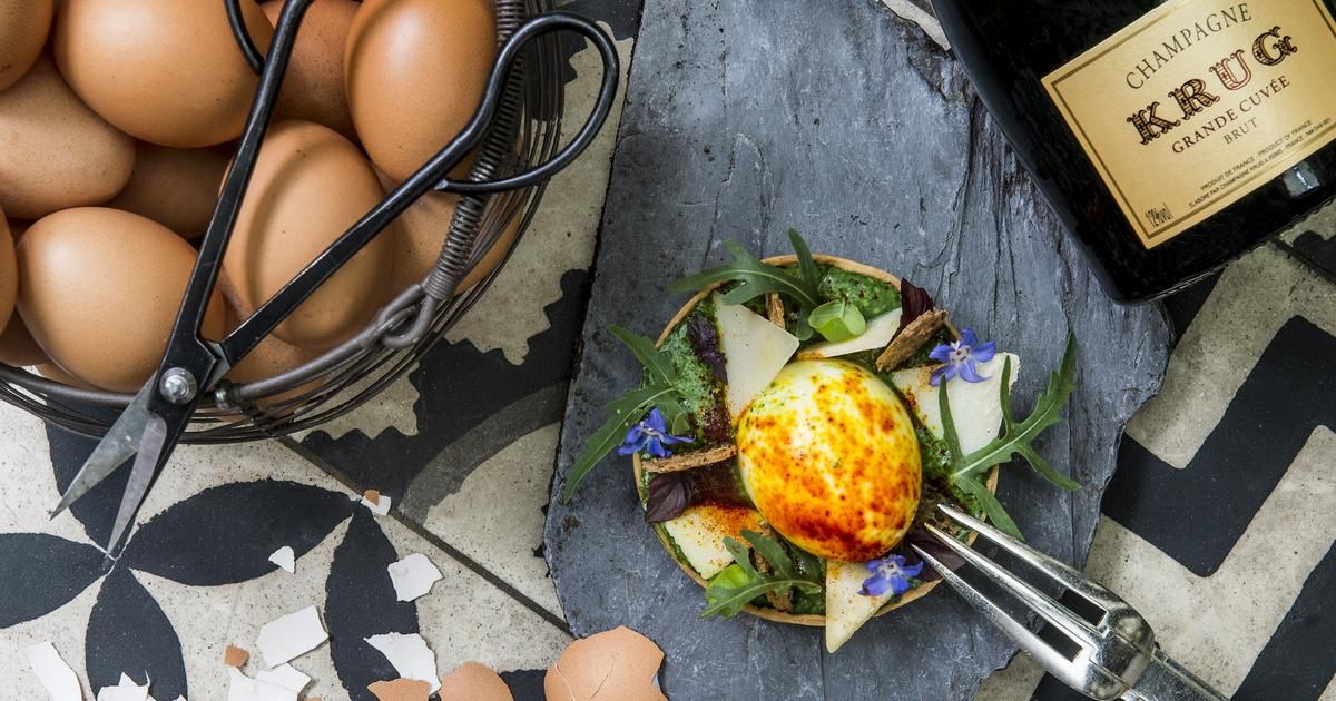 Un croq'champagne mémorable au Royal Monceau : l'œuf à l'honneur