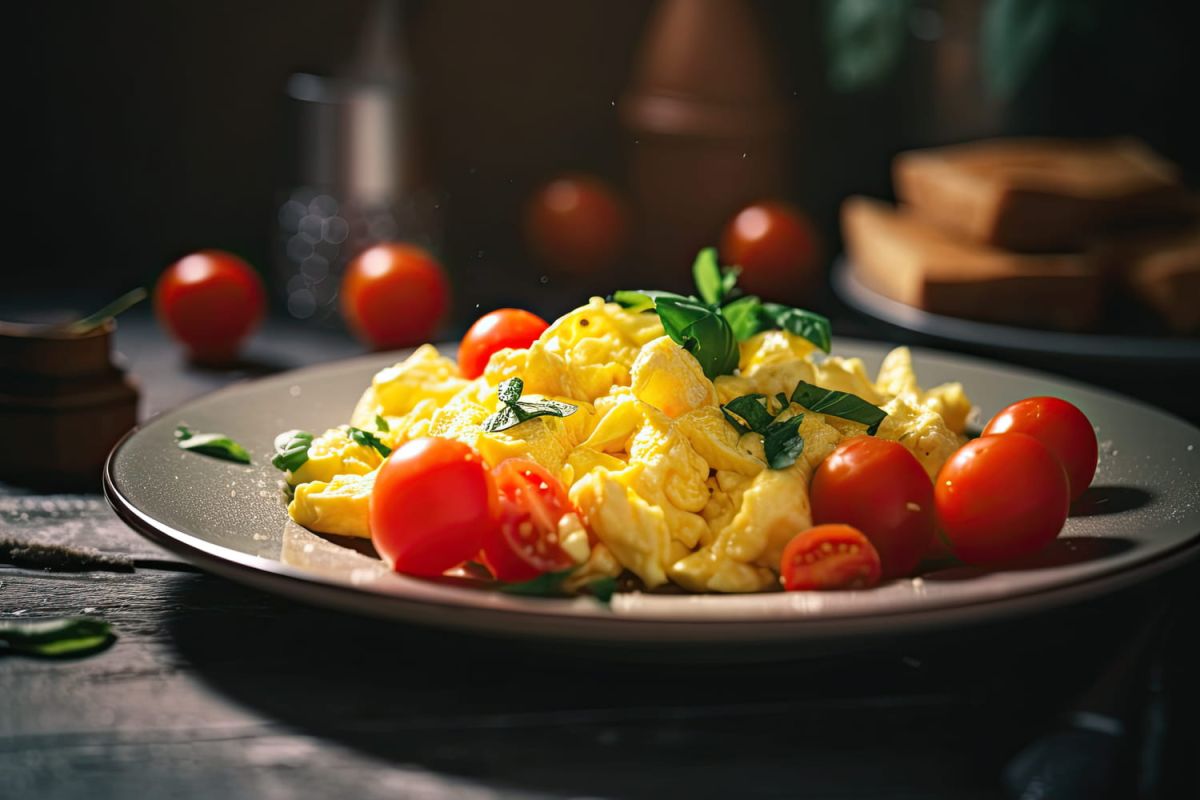 Œufs brouillés à la provençale de Laurent Mariotte