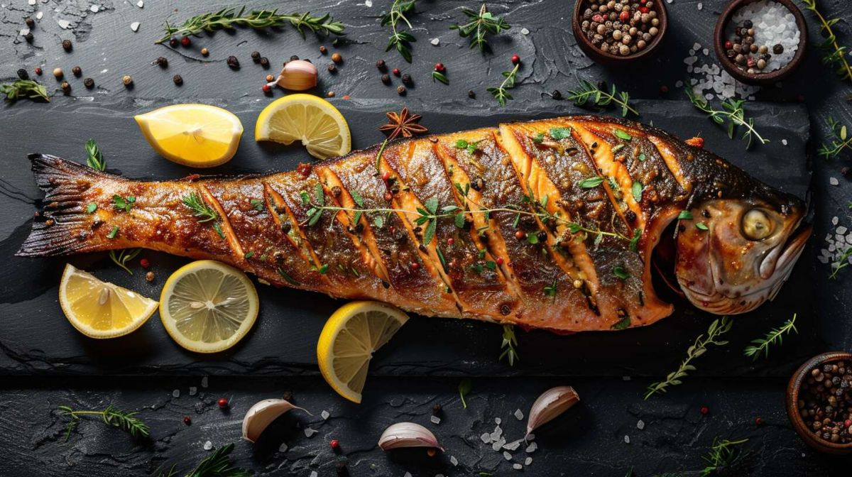 Éveillez vos papilles avec un saumon entier rôti au four