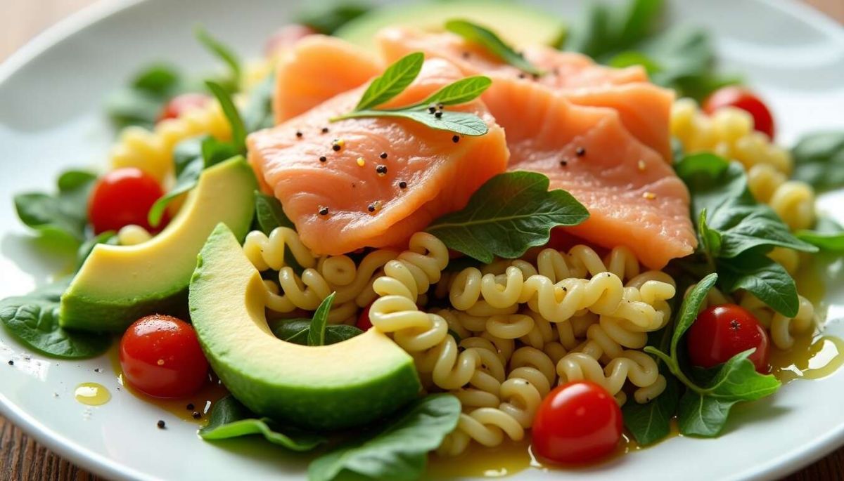 Savourez l'été avec une salade de pâtes au saumon et à l'avocat