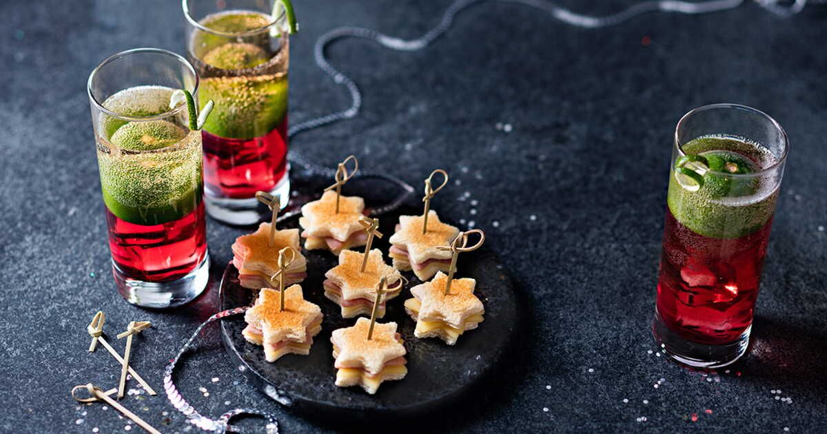 L'association charmante des mini-croques et du ginger hibiscus