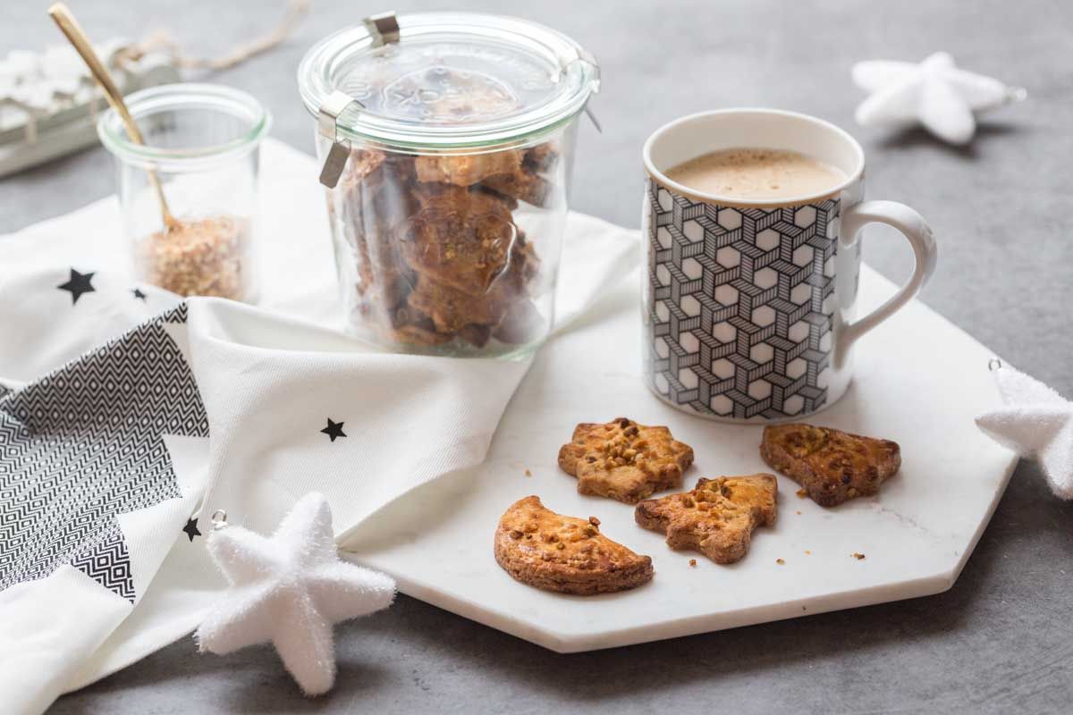 Sablés aux noix : noisette, amande et pistache
