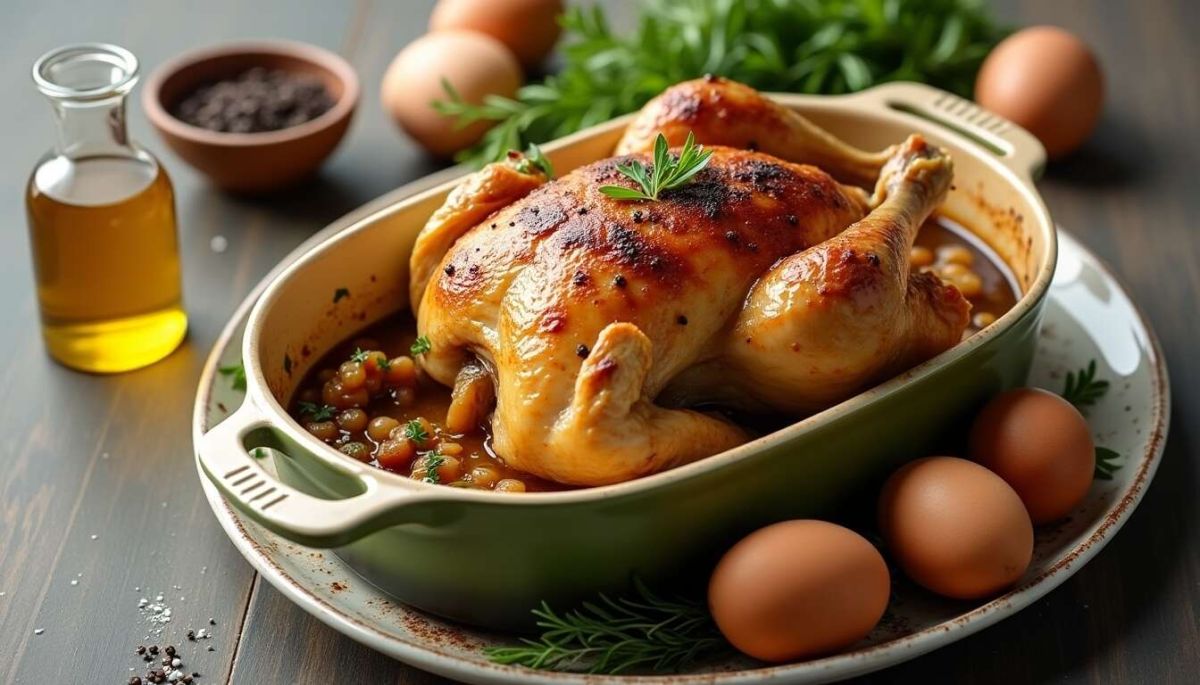 Savourez un poulet rôti en cocotte, recette facile et délicieuse
