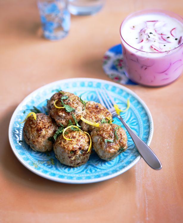 Keftas de veau à la menthe, rémoulade de radis roses