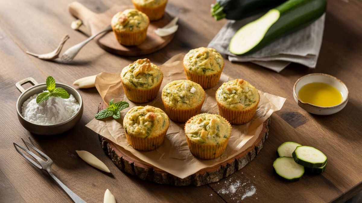 Des muffins salés courgettes feta pour un apéritif estival réussi