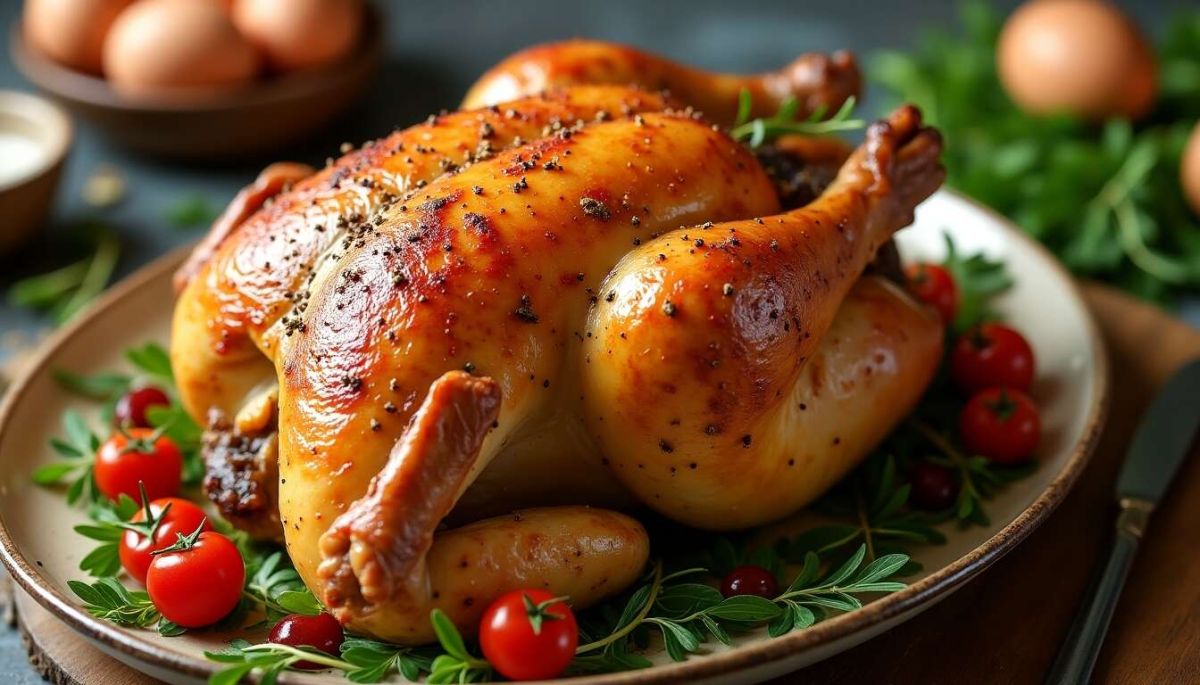 Découvrez le poulet rôti à l'airfryer, une recette à la fois simple et savoureuse