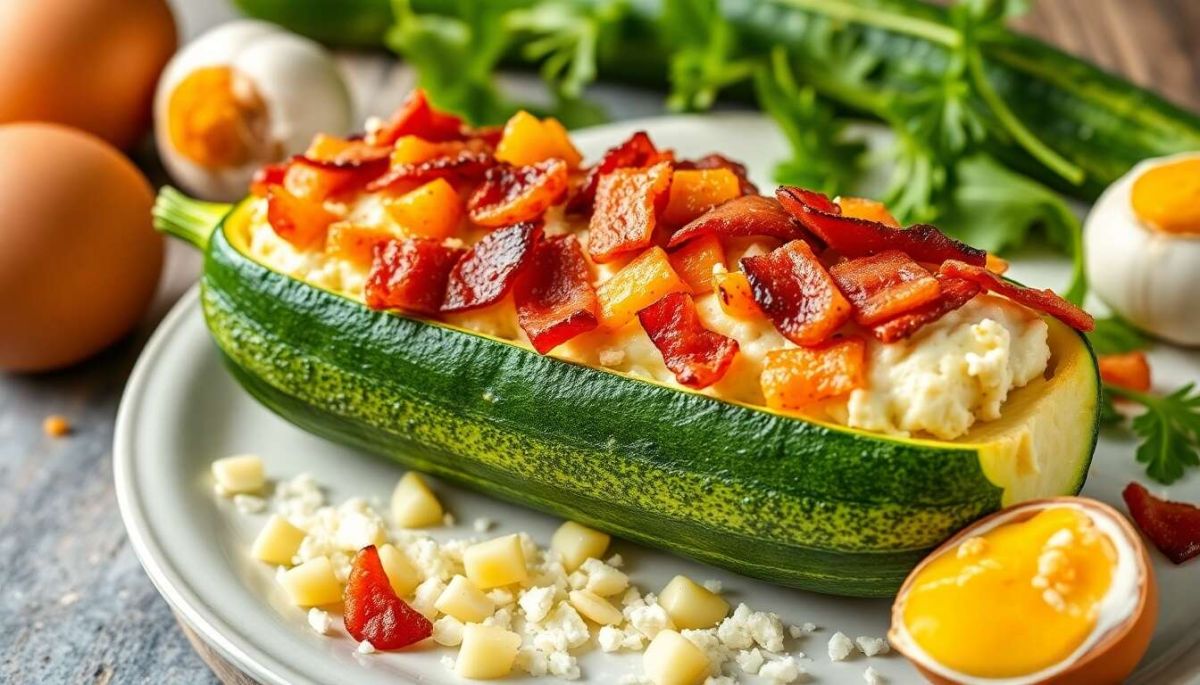 Découvrez la recette irrésistible des courgettes farcies au bacon