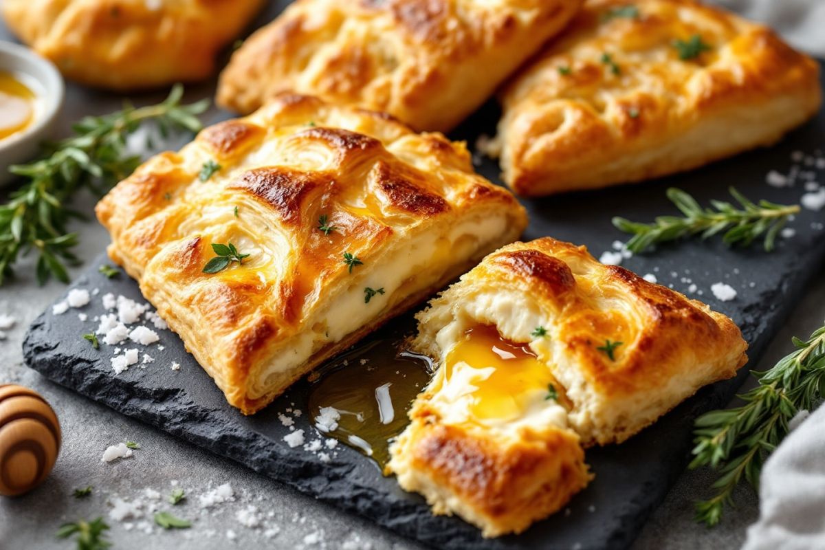 Des feuilletés au chèvre, miel et thym pour un apéritif réussi