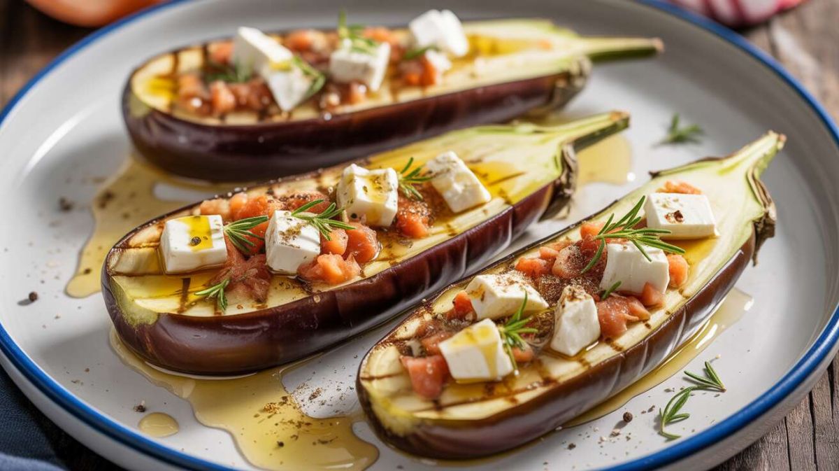 Aubergines grillées à la feta : une entrée estivale à savourer