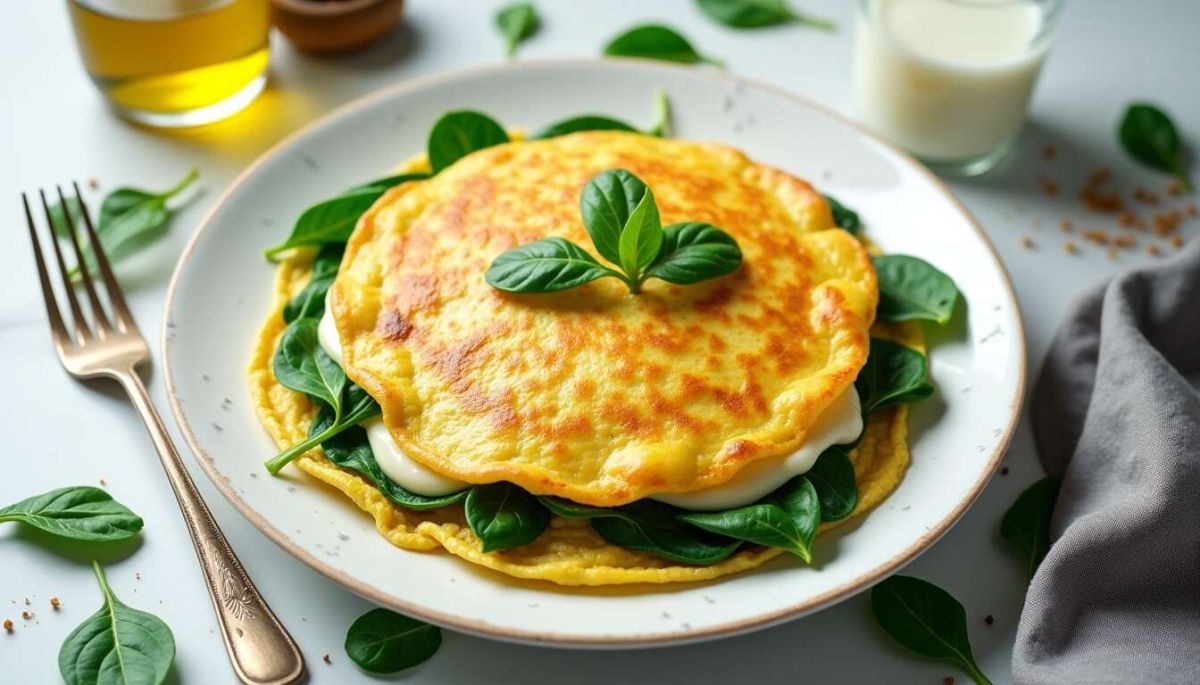 recette d'omelette légère aux épinards : un délice express