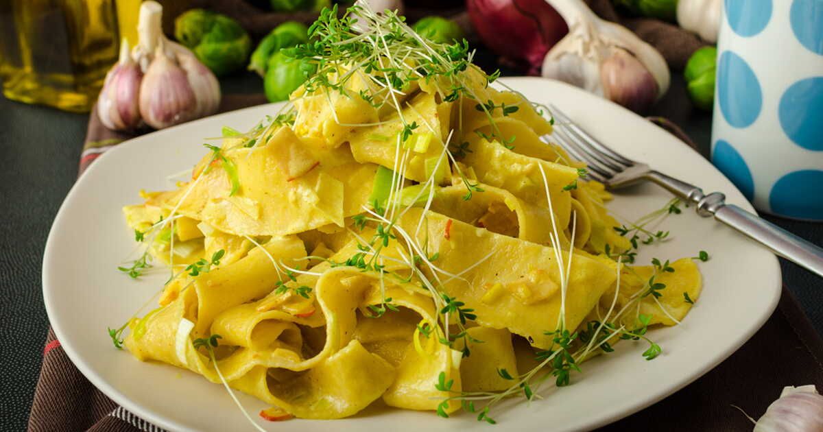 Une recette gourmande : les tagliatelles aux poireaux de Julie Andrieu