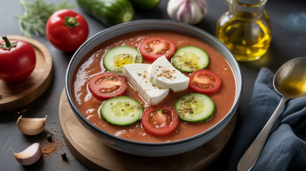 Gaspacho au fromage frais : une douceur estivale à savourer