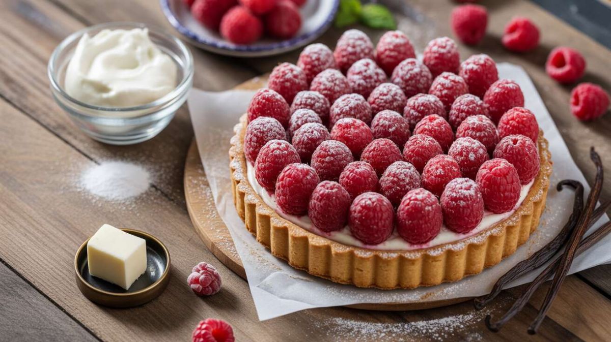 Tarte légère aux framboises : un délice à portée de main